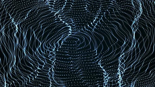 white color wave net particles motion digital isolate dynamic shiny smoke background