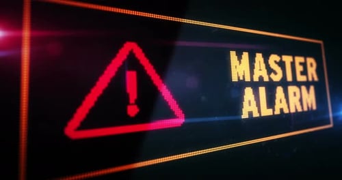 Digital Master Alarm Warning Display