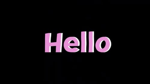 Hello Text Animation HD On Alpha