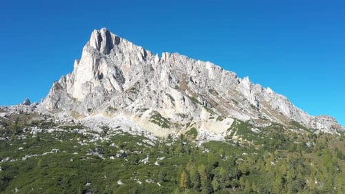 Mountain pass road aerial view with beautiful scenery on background in the Do