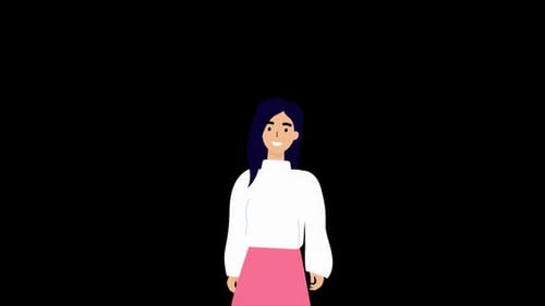 Personnage féminin 2D Alpha Channel