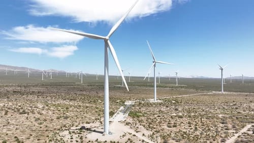 Aerial Wind Farm California