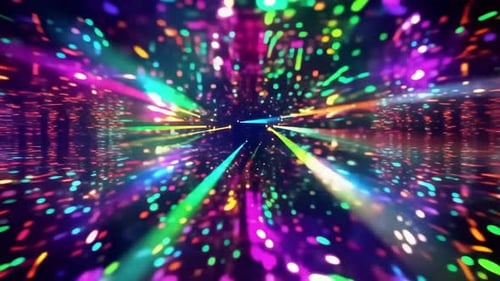 Dynamischer abstrakter Bewegungshintergrund für Neonlichttunnel