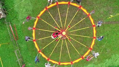 Carnival Merry Go Round Aerial Top View