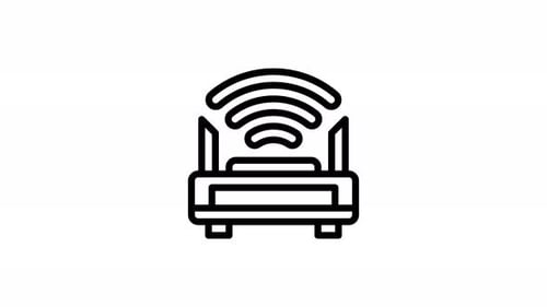 Wi Fi – Line Animated Icon – Alpha Channel – 4K