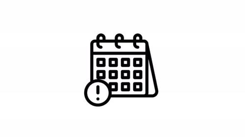 urgent event line icon animation