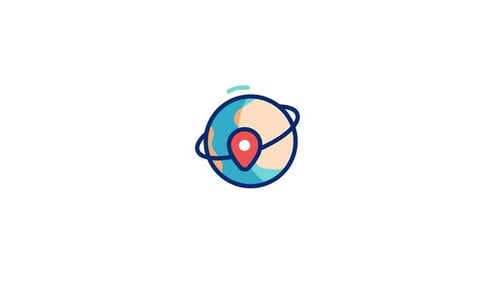 Icono animado de viaje