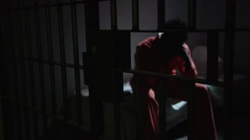 American Prison System Darkness Inmate At Night