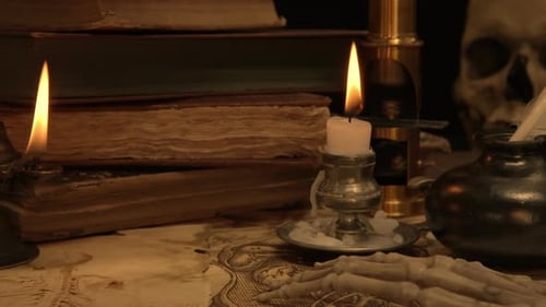 Moody Antique Objects Under Candlelight Reveal