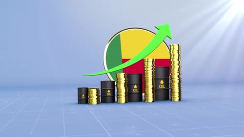 Benin Oil Revenue Growth Energy Market Finance & Economic Data Infographics