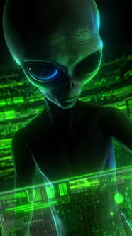 Alien Grey And Holographic Control Panel, Backgrounds Motion Graphics ...