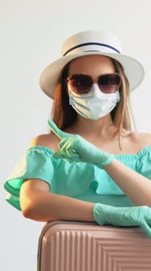 Vertical Pandemic Trip Coronavirus Holiday Girl