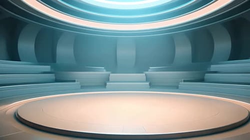 Futuristic Virtual Stage Studio Background Loop Animation