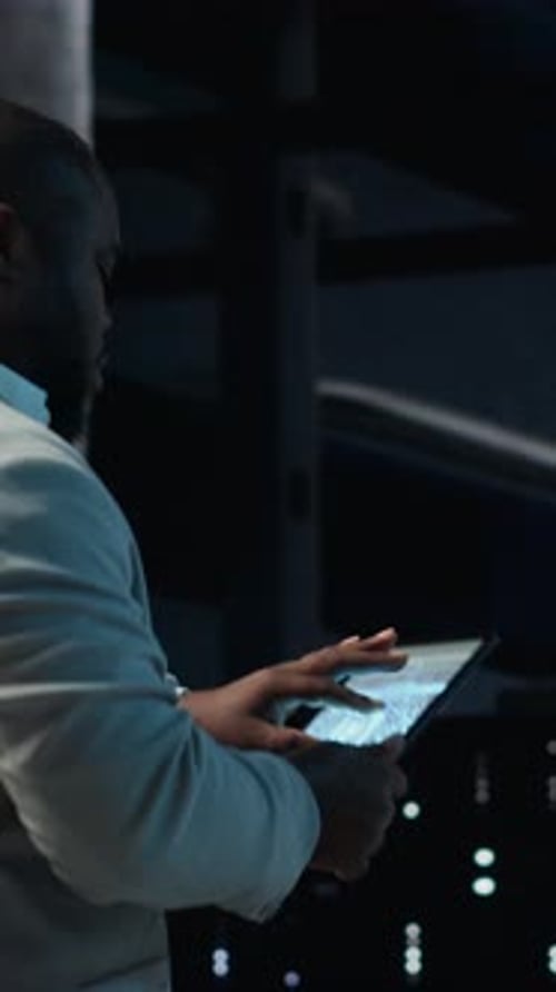 Vertical Video Software Developer in Data Center Using Tablet Employing Machine Learning