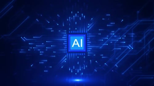 Innovative Advanced AI Chip Human Robot Hand Futuristic Processor Artificial Intelligence Data