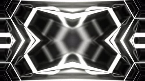 White Neon Glowing Abstract Pattern Changes Background Vj Loop In 4K