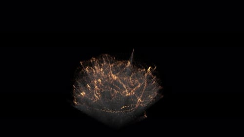 Large Explosion with trails transparent background