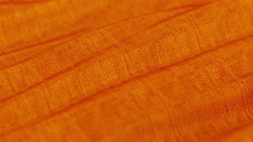 Flowing Orange Fabric Abstract Background Texture
