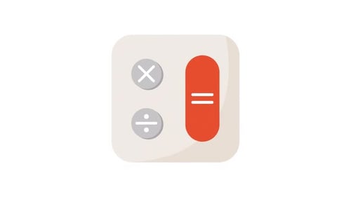 Animated Modern Calculator App Icon UI Animation
