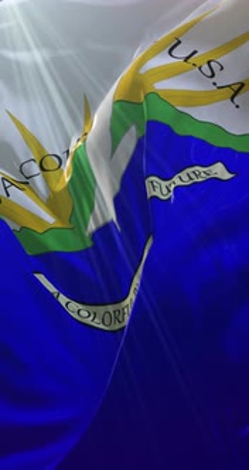 Realistic Waving Flag of Vancouver USA Animation