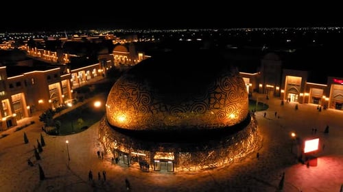 Altyn Samuryk Flying Theatre in Turkestan at Night