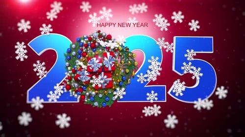 Happy New Year Greeting Card 2025 V3