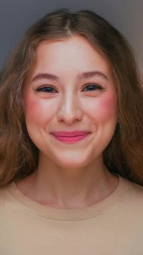 Smiling Woman, Close-up Portrait of a Young Girl