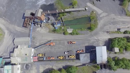 Birds Eye View of Industrial Extraction Workplace