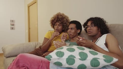 Friends React to Scary Movie at Home