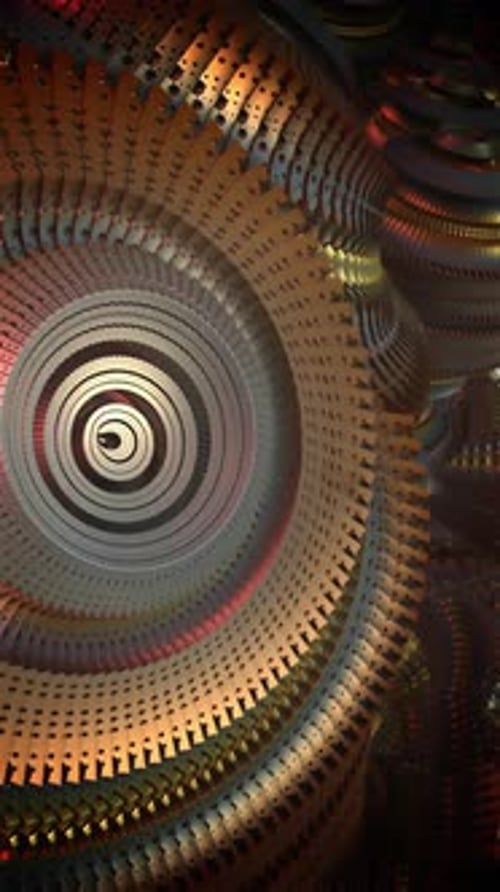 Steampunk Glam Piston and Gears Animation