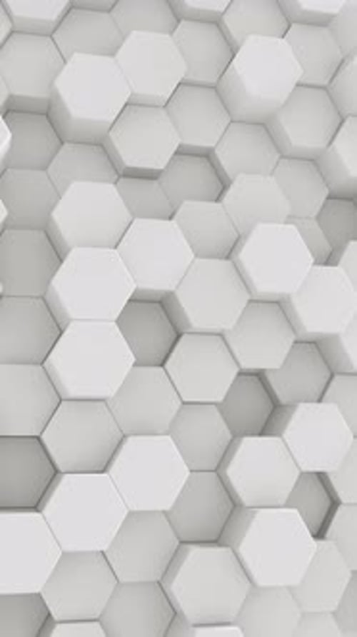 Fondo hexagonal blanco abstracto 3D.