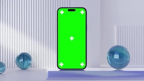 Phone 15 green screen animation