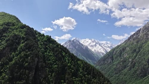 Clouds Moving Over Mountain Range Timelapse