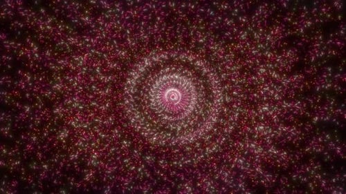 Nahtloses fraktales Mandala-Muster mit geometrischem Kaleidoskop-Design in lebendigen, bunten Farben