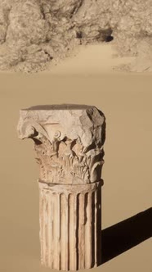 A Stone Pillar in the Middle of a Desert