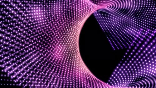 Abstract Fluid Particle Tunnel Animation