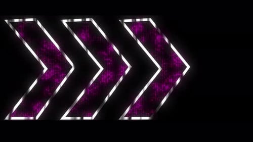 Animierte Pfeile auf schwarzem Hintergrund. Pfeilrichtung bewegt sich auf schwarzem Hintergrund, Pfeilzeichen bewegt sich