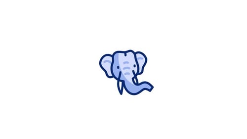 Minimalist Cartoon Elephant Head Wiggle Animation