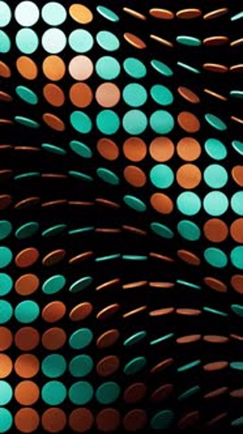 Orange And Blue Geometric Pattern Presentation Background