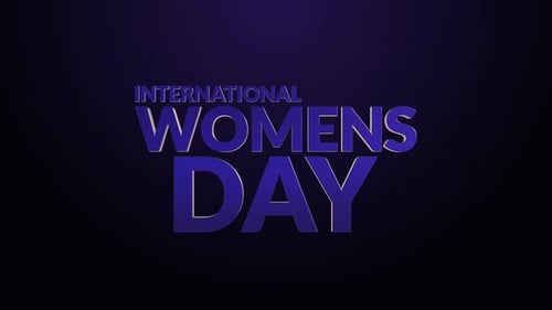 3D Animated Text Reveal for International Women's Day
