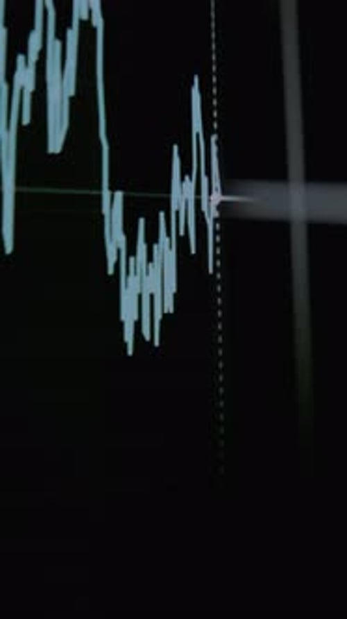 Stock Market Line Graph Moving Vertically
