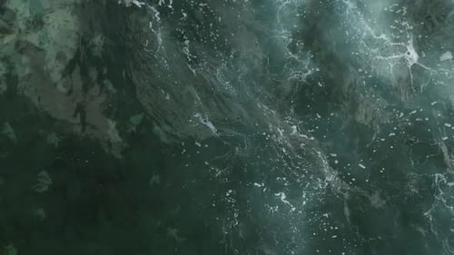 Azure Sea Aerial View Storm Waves Perfect Background