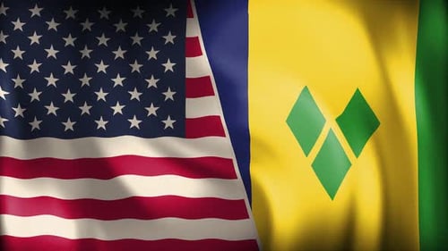 Usa And Saint Vincent And The Grenadines Background Loop