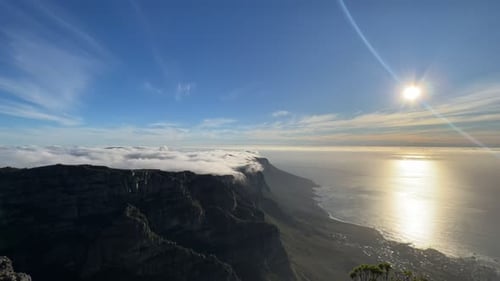 Timelapse in time Table Mountain Table Cloth