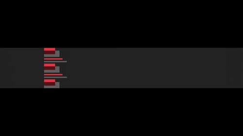 Geneva Collection: Swipe right open of a dark canvas with red linear elements on side with copy spac