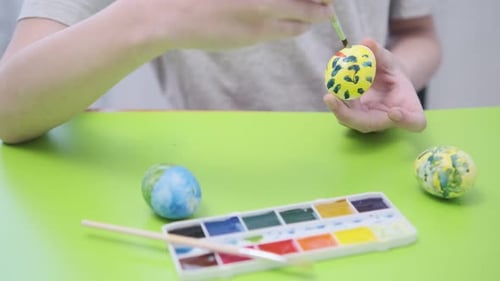 Coloring Easter Eggs at Home