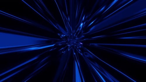 Abstract Blue Line Tunnel