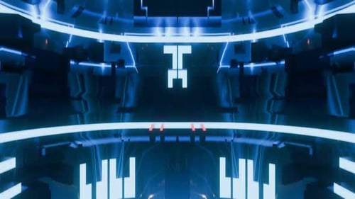 Túnel vj futurista 3D, patrón futurista abstracto, bucle sin fin