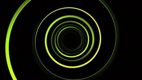 Centralized Spiral with Line on Black Background