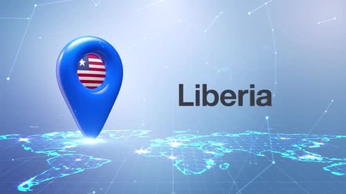 3D Location Pin Reveal on Global Network Map